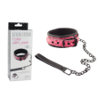 LUXURY FETISH COLLAR WITH LEASH PINK